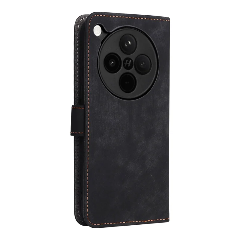 For Oppo Find X8s+ 5G Case Wallet RFID Blocking PU Leather Phone Cover Stand with Strap - Black-Cellmalls