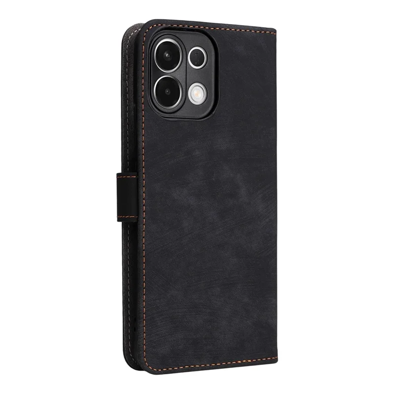 For Oppo K13 5G / 13x / K12s Case Wallet RFID Blocking PU Leather Phone Cover Stand with Strap - Black-Cellmalls