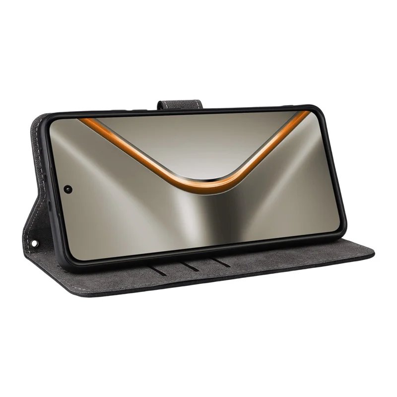 For Oppo K13 5G / 13x / K12s Case Wallet RFID Blocking PU Leather Phone Cover Stand with Strap - Black-Cellmalls