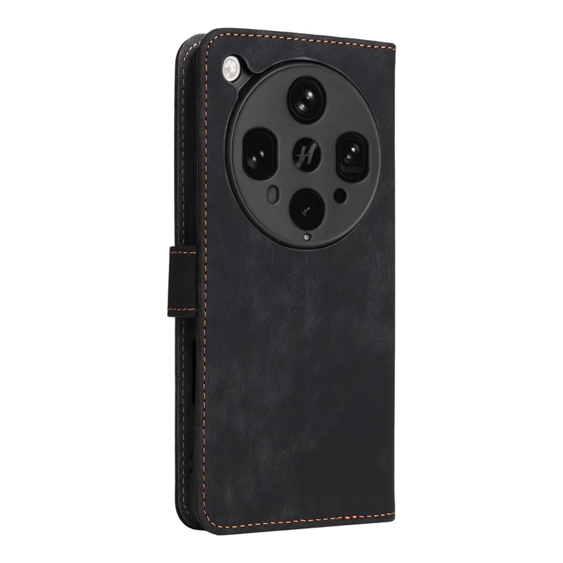 For Oppo Find X8 Ultra 5G Case Wallet RFID Blocking PU Leather Cover Stand with Strap - Black-Cellmalls