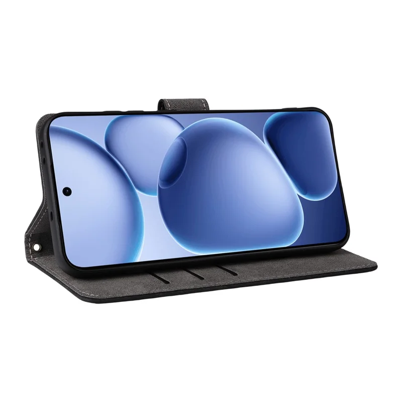 For Oppo Find X8s 5G Case Wallet RFID Blocking PU Leather Phone Cover Stand with Strap - Black-Cellmalls