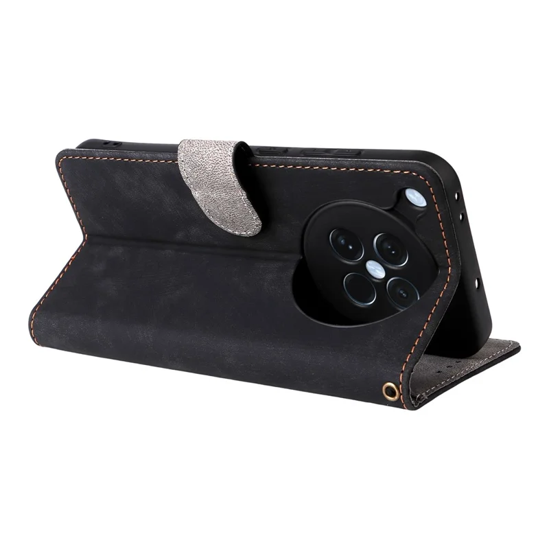 For Oppo Find X8s 5G Case Wallet RFID Blocking PU Leather Phone Cover Stand with Strap - Black-Cellmalls