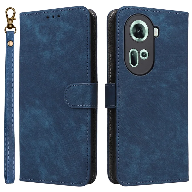 For Oppo Reno11 5G (Global) Case PU Leather Wallet Phone Cover with RFID Blocking - Black-Cellmalls