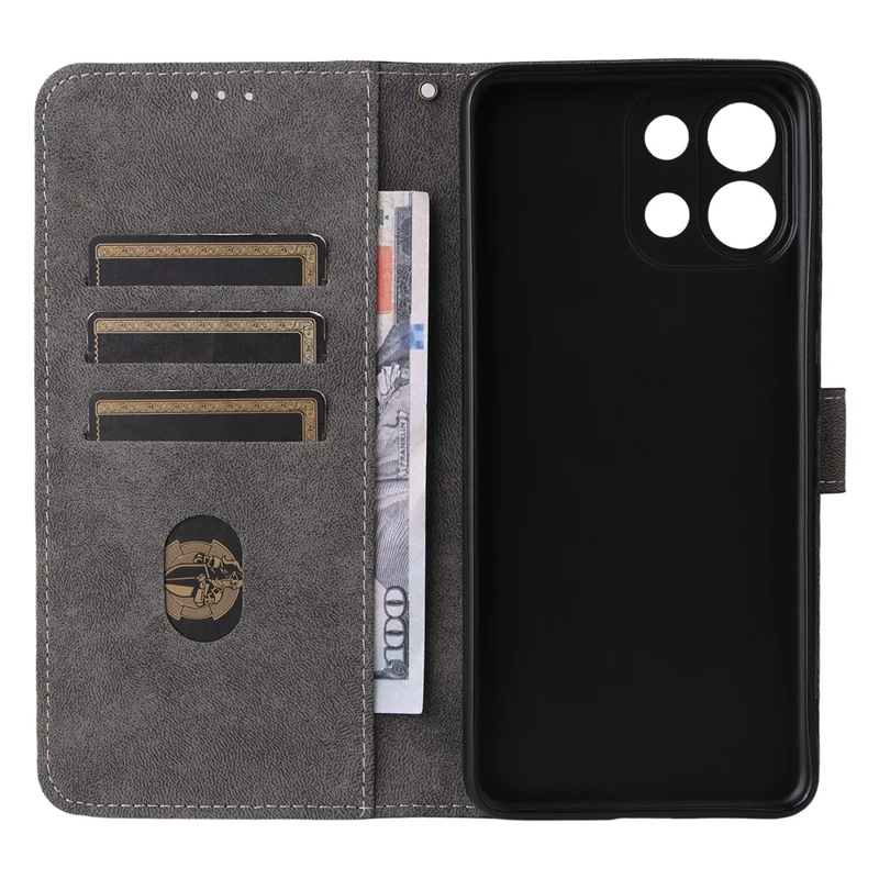 For Oppo K13 5G / 13x / K12s Case Wallet RFID Blocking PU Leather Phone Cover Stand with Strap - Black-Cellmalls