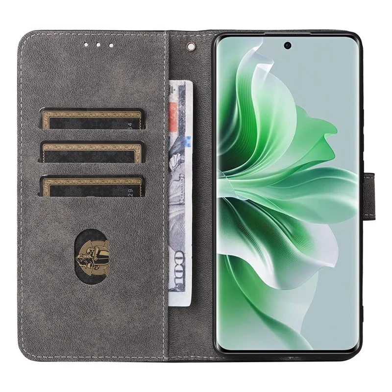 For Oppo Reno11 Pro 5G (Global) / Reno11 (China) 5G Case RFID Blocking PU Leather Phone Cover - Black-Cellmalls