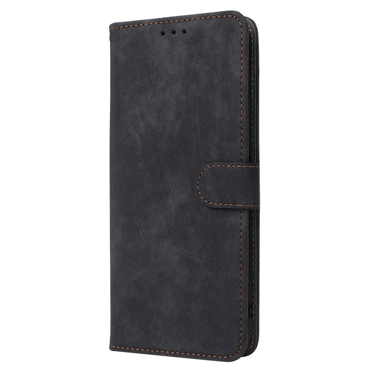 For Oppo Reno10 5G CPH2531 (Global) / Reno10 Pro 5G CPH2525 (Global) Shockproof Cover RFID Blocking Leather Wallet Phone Case with Strap - Black-Cellmalls