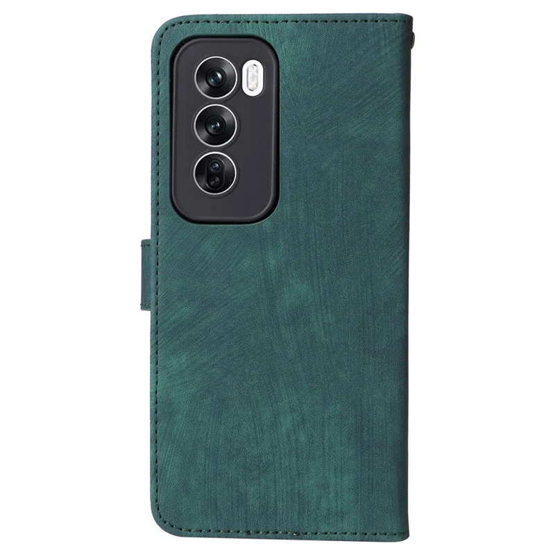 For Oppo Reno12 5G (Global) Case with Hand Strap RFID Blocking Leather Phone Cover - Green-Cellmalls