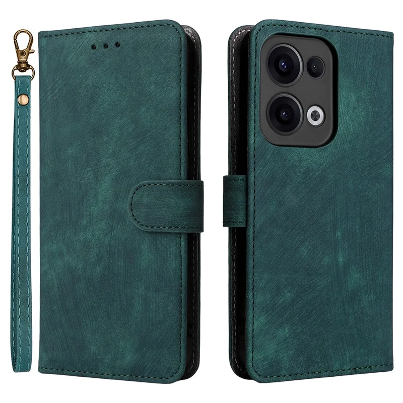 For Oppo Reno13 5G (Global) Wallet Case RFID Blocking PU Leather Cover Stand View - Black-Cellmalls