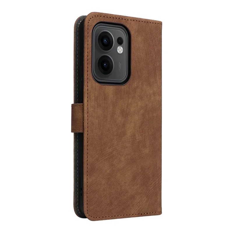 For Oppo Reno13 F 5G / 4G Wallet Case RFID Blocking PU Leather Cover Stand View - Brown-Cellmalls