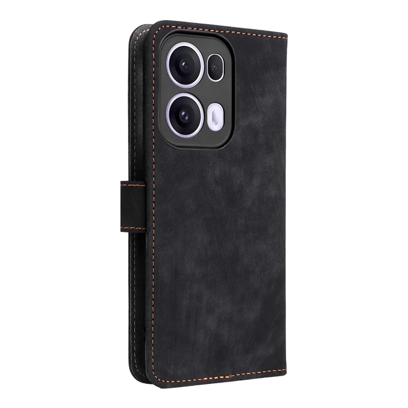 For Oppo Reno13 Pro 5G Wallet Case RFID Blocking PU Leather Cover Stand View - Black-Cellmalls