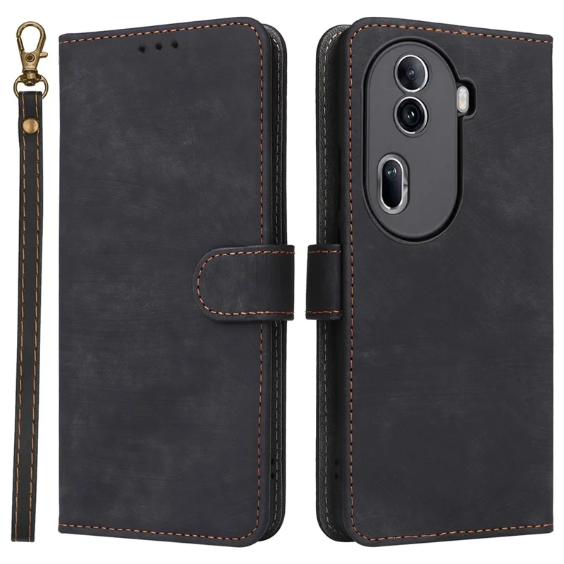 For Oppo Reno11 Pro 5G (Global) / Reno11 (China) 5G Case RFID Blocking PU Leather Phone Cover - Black-Cellmalls