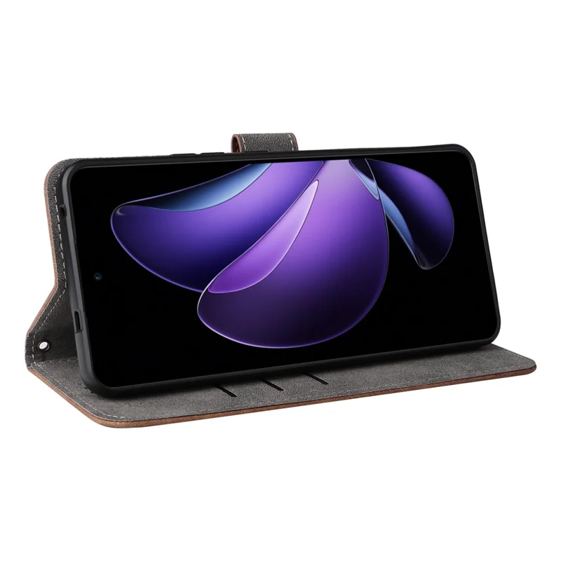 For Oppo Reno13 F 5G / 4G Wallet Case RFID Blocking PU Leather Cover Stand View - Brown-Cellmalls