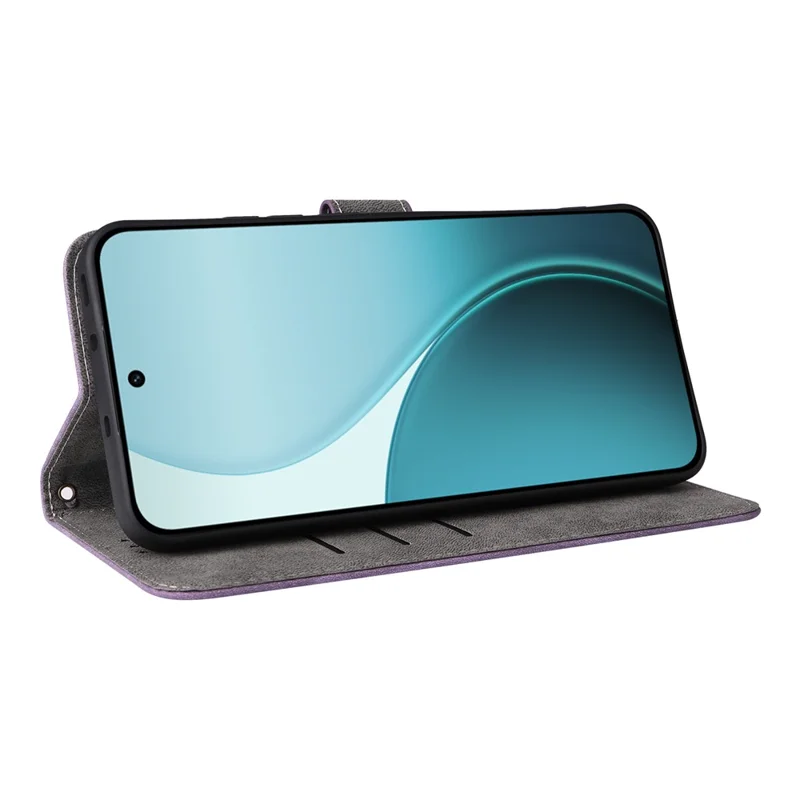 For Oppo Reno14 Pro 5G (Global) Case Wallet RFID Blocking PU Leather Phone Cover Stand with Strap - Purple-Cellmalls