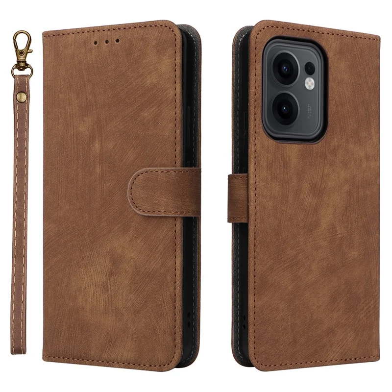 For Oppo Reno13 F 5G / 4G Wallet Case RFID Blocking PU Leather Cover Stand View - Brown-Cellmalls