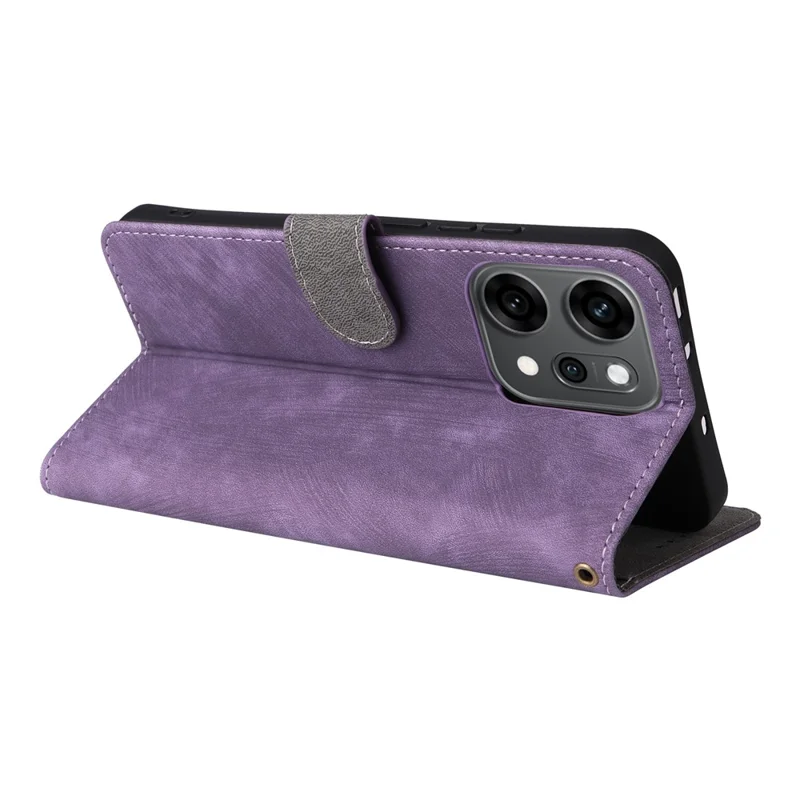 For Oppo Reno14 Pro 5G (Global) Case Wallet RFID Blocking PU Leather Phone Cover Stand with Strap - Purple-Cellmalls