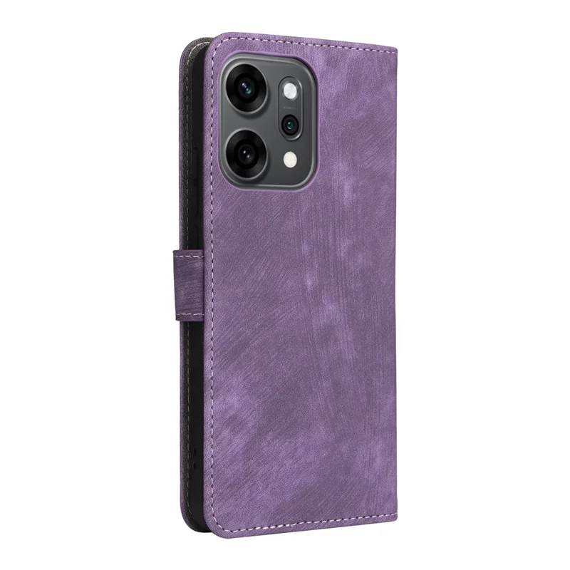 For Oppo Reno14 Pro 5G (Global) Case Wallet RFID Blocking PU Leather Phone Cover Stand with Strap - Purple-Cellmalls