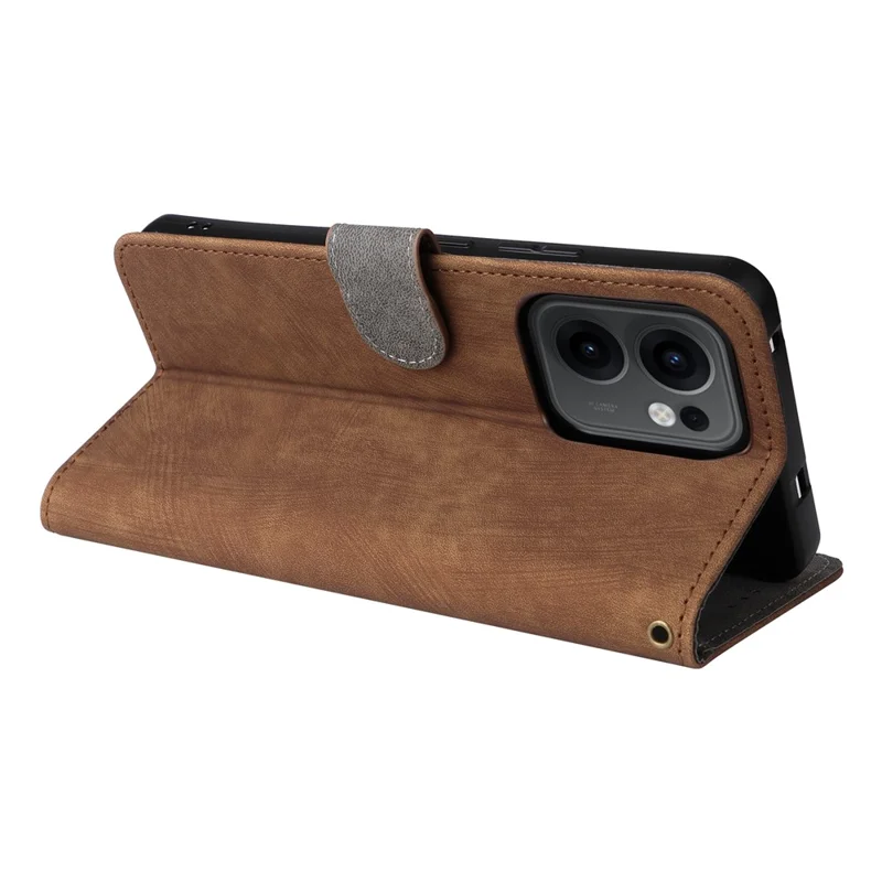 For Oppo Reno13 F 5G / 4G Wallet Case RFID Blocking PU Leather Cover Stand View - Brown-Cellmalls