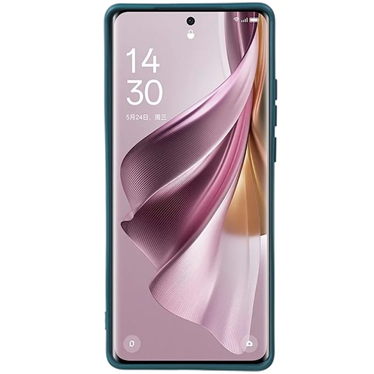 For Oppo Reno10 Pro+ 5G Fiber Lining Protective Phone Case Rubberized TPU Back Cover - Army Green-Cellmalls