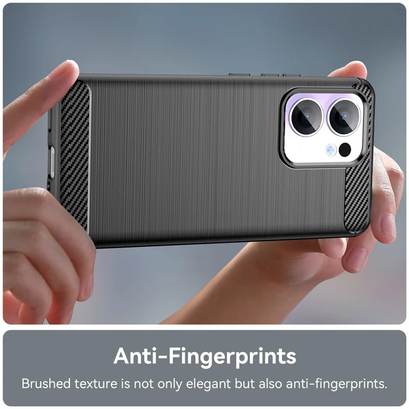 For Oppo Reno13 F 5G Case Protective Phone Cover Carbon Fiber Texture Brushed - Black-Cellmalls