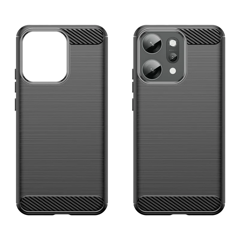 For Oppo Reno14 Pro 5G (Global) Case Protective Phone Cover Carbon Fiber Texture Brushed - Black-Cellmalls