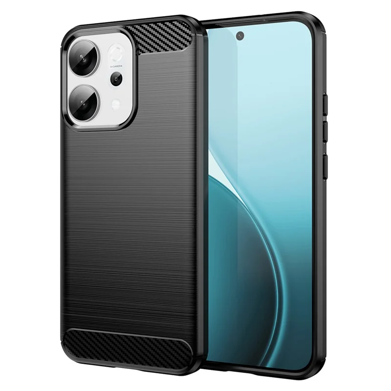 For Oppo Reno14 5G (Global) Case Protective Phone Cover Carbon Fiber Texture Brushed - Black-Cellmalls