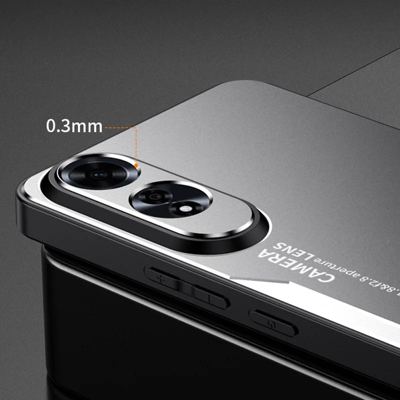 For Oppo A60 4G Phone Case Aluminium Alloy TPU PC Back Cover - Gold-Cellmalls