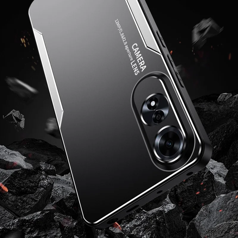 For Oppo A60 4G Phone Case Aluminium Alloy TPU PC Back Cover - Gold-Cellmalls