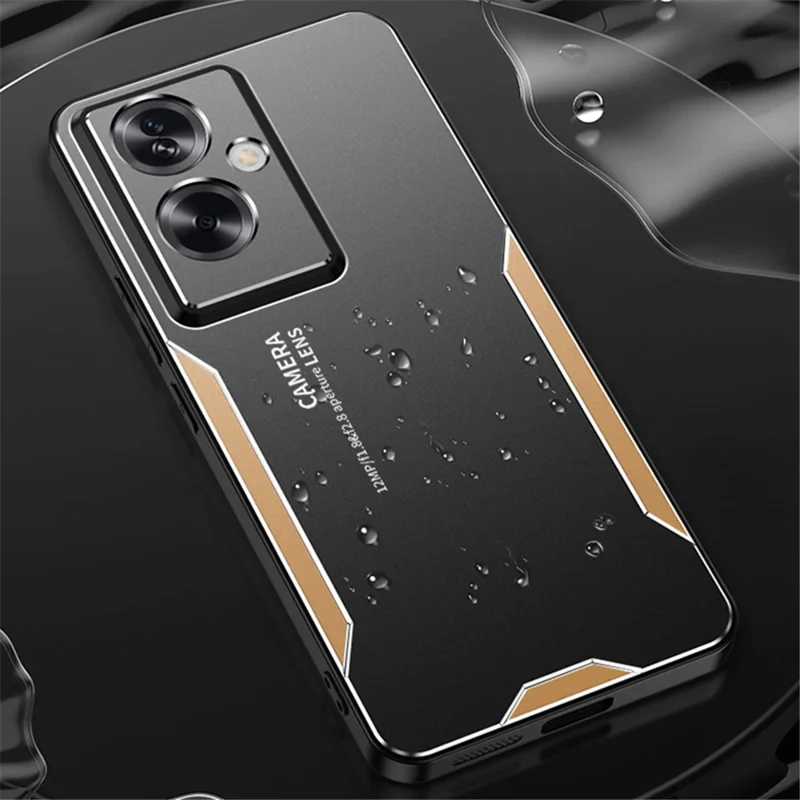 For Oppo A79 5G / A2 5G Phone Case Shockproof Tough Rugged Armor Aluminium Alloy Back Cover - Gold-Cellmalls