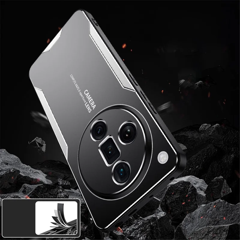 For Oppo Find X7 5G Shockproof Case Aluminum Alloy Protective Phone Cover - Silver-Cellmalls