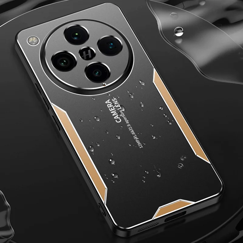 For Oppo Find X8 Pro 5G Phone Case Aluminium Alloy TPU PC Back Cover - Gold-Cellmalls