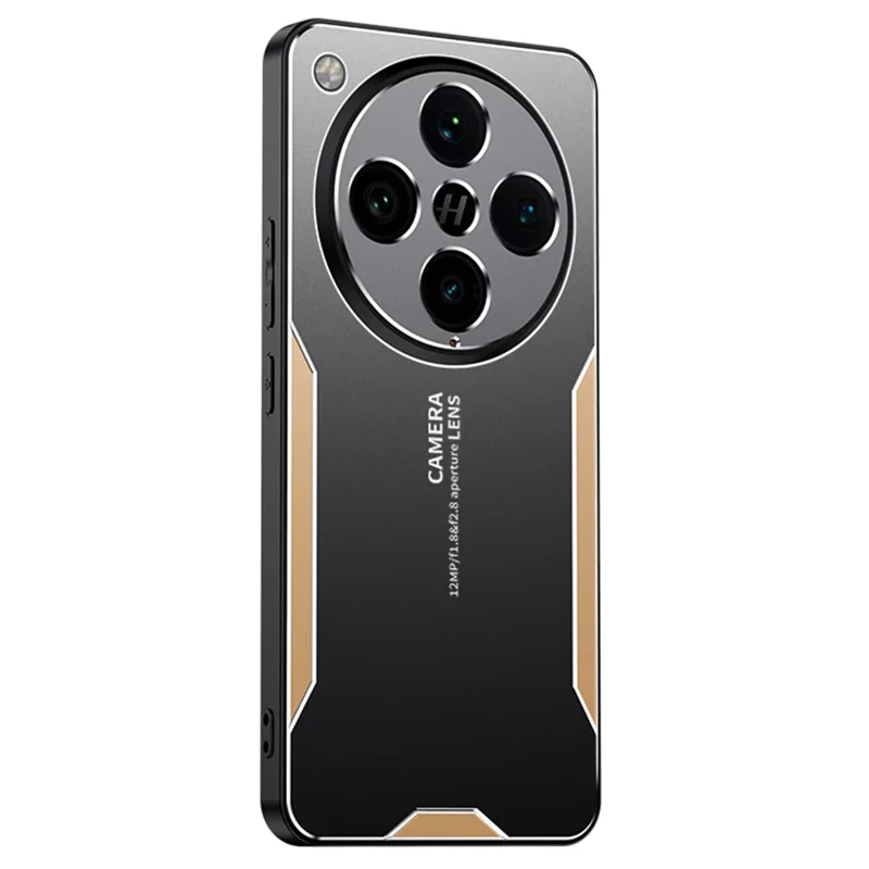 For Oppo Find X8 Pro 5G Phone Case Aluminium Alloy TPU PC Back Cover - Gold-Cellmalls