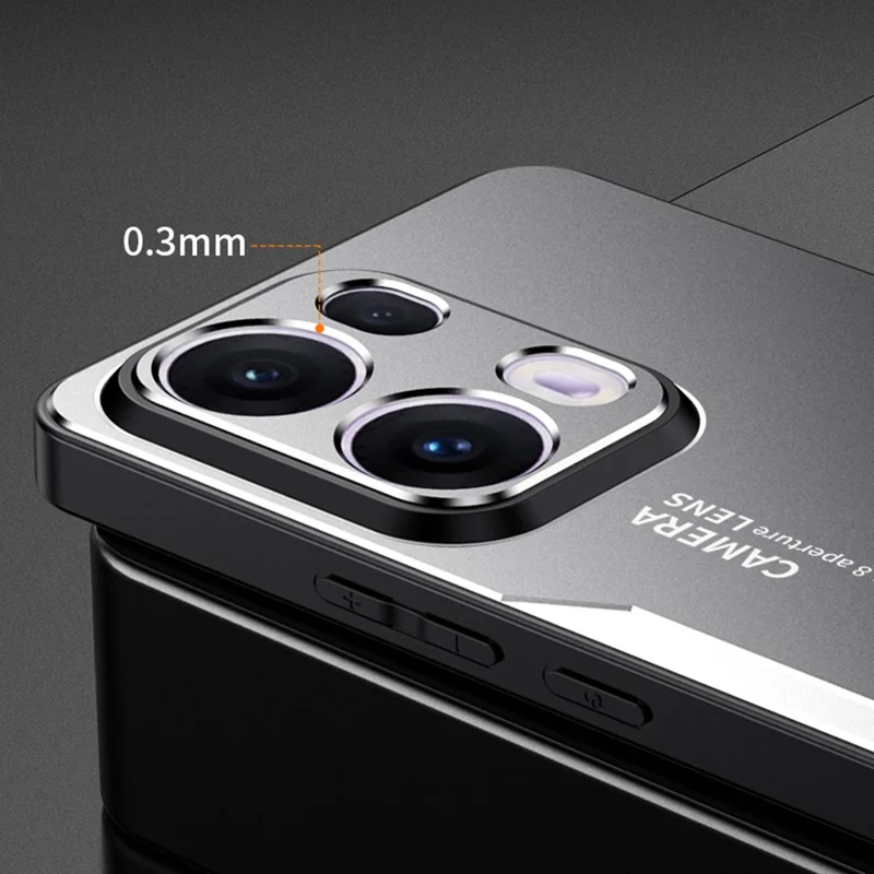 For Oppo Reno13 Pro 5G Phone Case Aluminium Alloy TPU PC Back Cover - Gold-Cellmalls