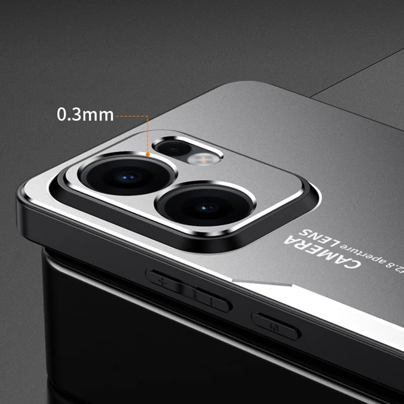 For Oppo Reno14 F 5G Phone Case Aluminium Alloy TPU PC Back Cover - Gold-Cellmalls