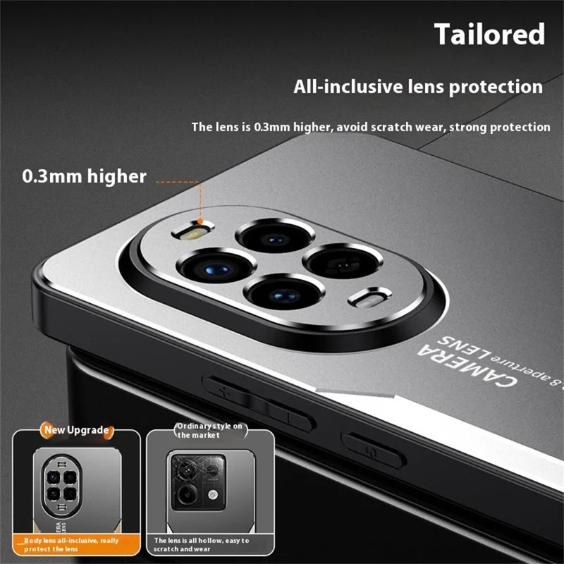 For Oppo Reno14 Pro 5G (Global) Phone Case Aluminium Alloy TPU PC Back Cover - Gold-Cellmalls