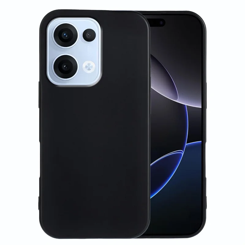 For Oppo Reno13 5G (Global) TPU Case Soft Matte Anti-fingerprint Phone Back Cover - Black-Cellmalls