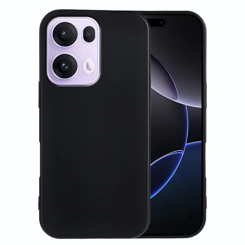 For Oppo Reno13 Pro 5G TPU Case Soft Matte Anti-fingerprint Phone Back Cover - Black-Cellmalls