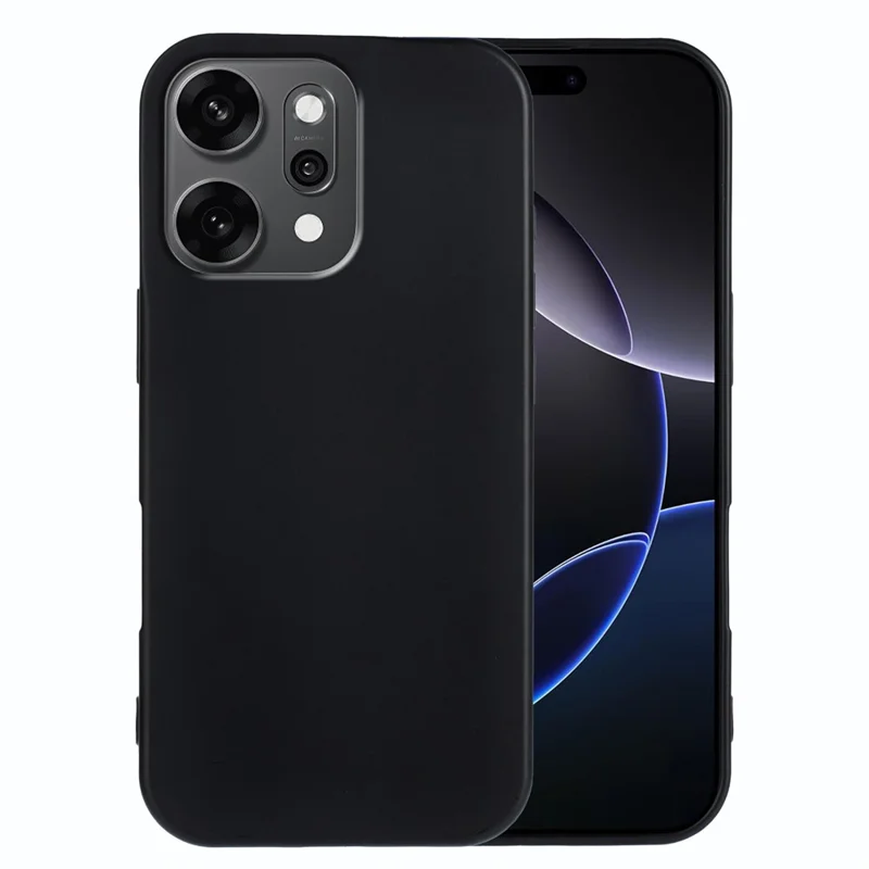 For Oppo Reno14 Pro 5G (China) / Oppo Reno14 Pro 5G (Global) TPU Case Soft Matte Anti-fingerprint Phone Back Cover - Black-Cellmalls