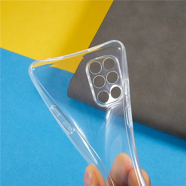 For OnePlus 8T Transparent Phone Case Anti-Yellowing Flexible TPU Ultra Slim Mobile Phone Cover-Cellmalls