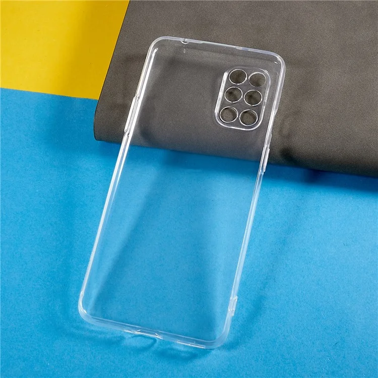 For OnePlus 8T Transparent Phone Case Anti-Yellowing Flexible TPU Ultra Slim Mobile Phone Cover-Cellmalls