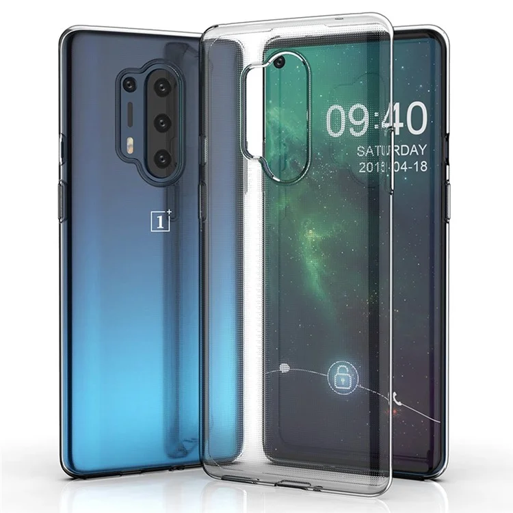 For OnePlus 8 Pro Clear Non-Slip Protective Phone Case Soft TPU Slim Fit Cover-Cellmalls