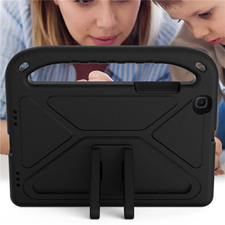Kickstand Handle Design Drop-proof EVA Tablet Case Cover for  Samsung Galaxy Tab A 8.0 Wi-Fi (2019) SM-T290/Tab A 8.0 LTE (2019) SM-T295 - Black-Cellmalls