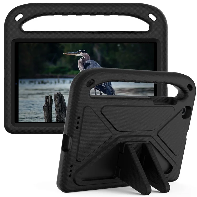 Kickstand Handle Design Drop-proof EVA Tablet Case Cover for  Samsung Galaxy Tab A 8.0 Wi-Fi (2019) SM-T290/Tab A 8.0 LTE (2019) SM-T295 - Black-Cellmalls