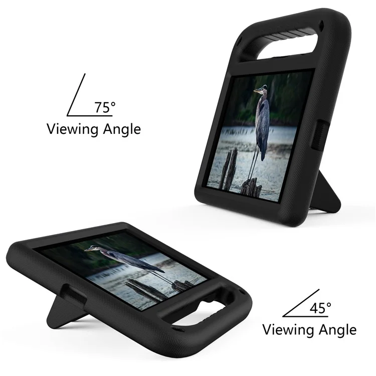 Kickstand Handle Design Drop-proof EVA Tablet Case Cover for  Samsung Galaxy Tab A 8.0 Wi-Fi (2019) SM-T290/Tab A 8.0 LTE (2019) SM-T295 - Black-Cellmalls