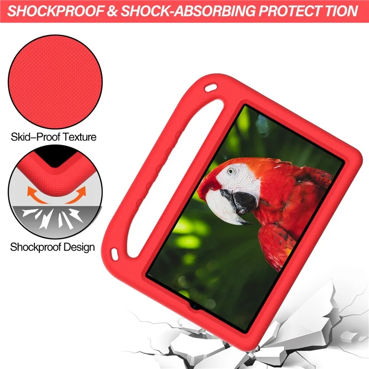 Portable Handle Design Shockproof EVA Tablet Case Cover with Kickstand Design for Samsung Galaxy Tab A 8.4 (2020) SM-T307U - Red-Cellmalls
