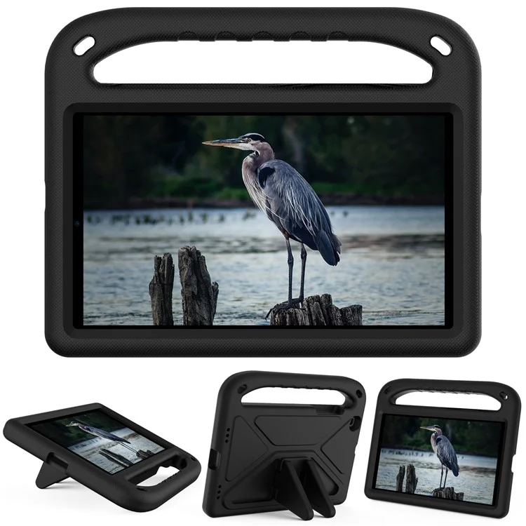 Kickstand Handle Design Drop-proof EVA Tablet Case Cover for  Samsung Galaxy Tab A 8.0 Wi-Fi (2019) SM-T290/Tab A 8.0 LTE (2019) SM-T295 - Black-Cellmalls