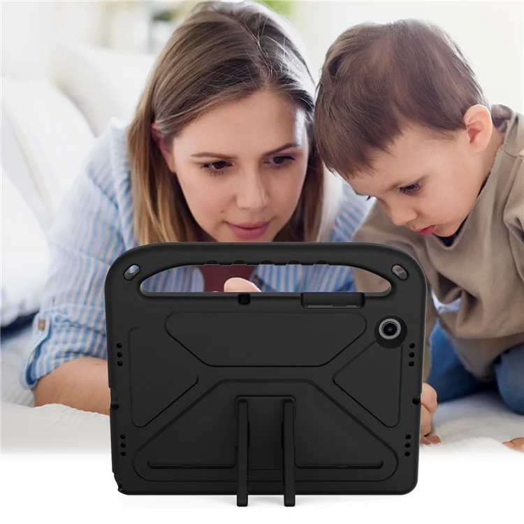For Samsung Galaxy Tab A8 10.5 (2021) / A8 10.5 (2022) Anti-drop Anti-scratch Hand-hold Grip EVA Tablet Case with Foldable Kickstand - Black-Cellmalls