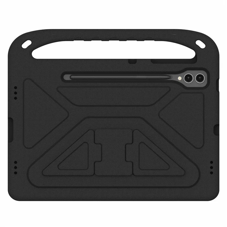 For Samsung Galaxy Tab S9 FE+ Case Hand Grip EVA Tablet Kickstand Cover - Black-Cellmalls