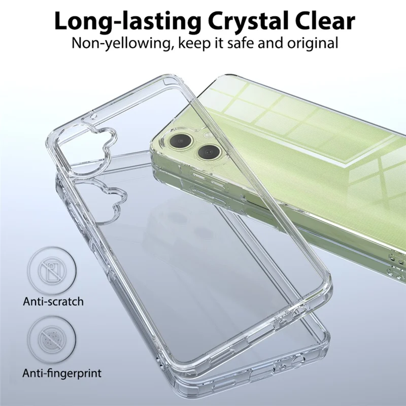For Samsung Galaxy A06 4G Clear Phone Case TPU+Acrylic Shockproof Phone Back Cover-Cellmalls