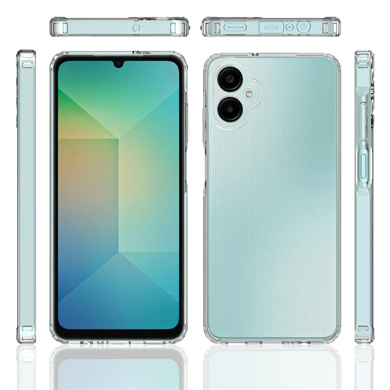 For Samsung Galaxy A06 5G Clear Phone Case TPU+Acrylic Shockproof Phone Back Cover - Clear-Cellmalls