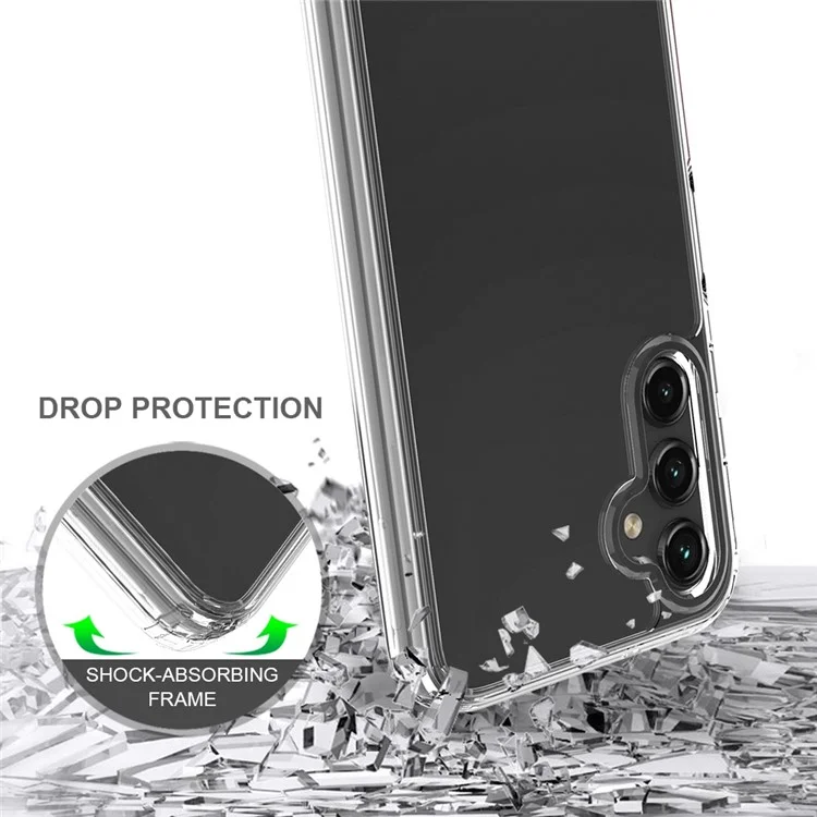 For Samsung Galaxy A14 5G / A14 4G Hybrid Acrylic TPU Clear Back Cover Anti-Scratch Shockproof Phone Case-Cellmalls